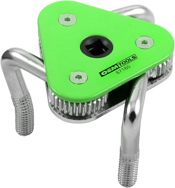 OEMTOOLS 87160 3-Jaw Adjustable Oil Filter Wrench, Universal Oil Filter Removal Tool Fits 2-1/2 Inch to 4-1/2 Inch Filters, 3/8 Inch Drive Adjustable Filter Wrench