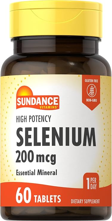 Sundance Selenium 200 mcg Supplement | 60 Tablets | High Potency Formula