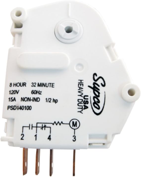 Supco SPD1401AM 8 Hour 32 Minutes Refrigerator Defrost Timer For Whirlpool R0131577, AP4246797, PS2167006