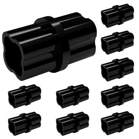 FORMUFIT F034ICO-BK-10 Internal PVC Coupling, Furniture Grade, 3/4" Size, Black (Pack of 10)