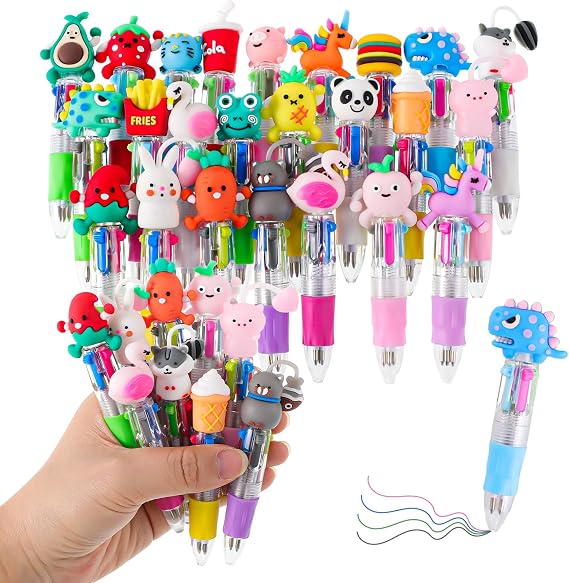 24Pcs Mini 4 In 1 Coloured Pens Party Bag Fillers,First Day of School Board