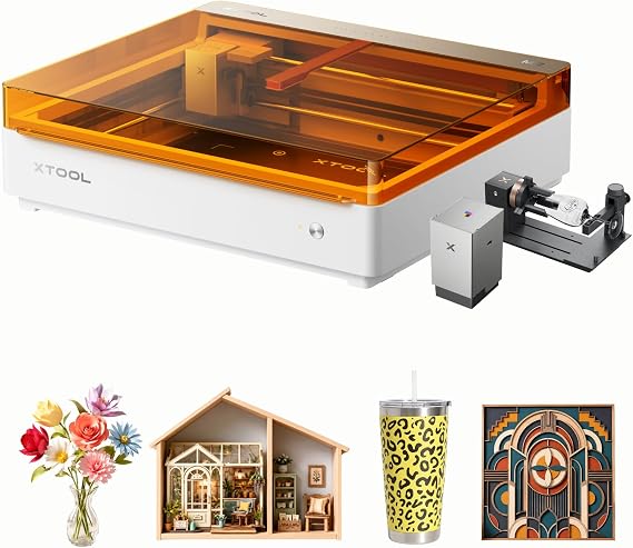 xTool M2 Color Craft Laser Engraver and Cutter, 10W Diode Deluxe Bundle