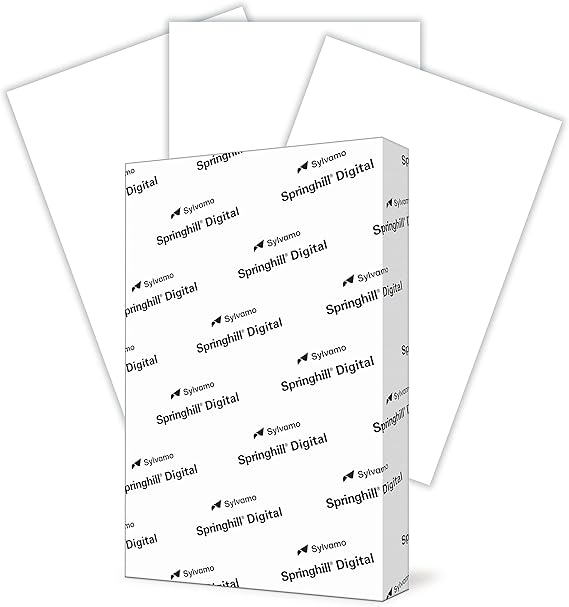 Springhill White 11 x 17 Cardstock Paper, 67lb Vellum Bristol, 147gsm, 250 Sheets (1 Ream) Premium Lightweight Cardstock, Vellum Printer Paper with Textured Finish 016004R