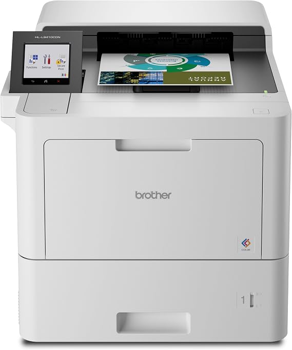 Brother HLL9410CDN Enterprise Color Laser Printer with Fast Printing, Large Paper Capacity, and Advanced Security Features