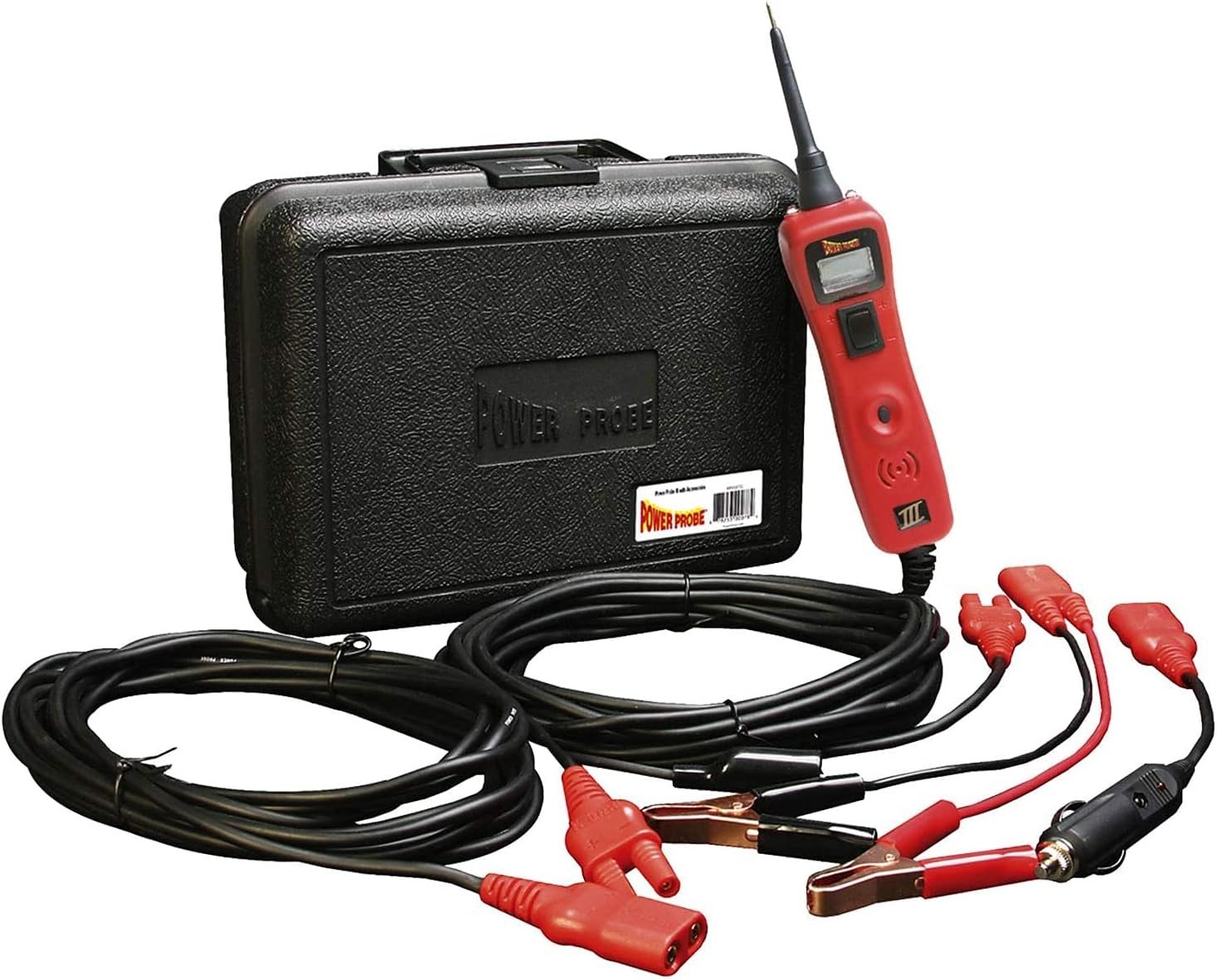 Power Probe III wCase & Acc - Red PP319FTCRED Automotive Diagnostic Test Tool, Digital Volt Meter, ACDC Current Resistor, Circuit Tester