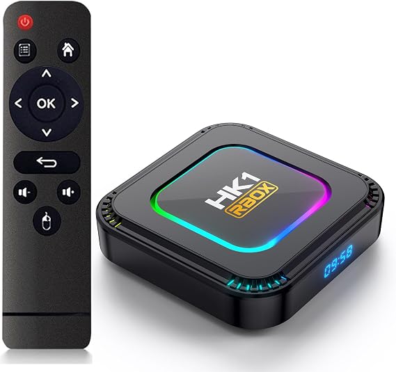 CHROX Android 13.0 TV Box, HK1 RBOX K8 Smart TV Box 4GB 128GB, RK3528 Chip Support 2.4G/5.8G Wifi6 10M/100M Ethernet LAN Bluetooth 5.0 3D/8K Set Top TV Box,4GB+64GB