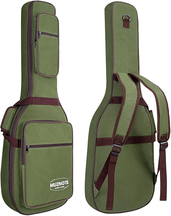 MUZNOTE Electric Guitar Bag Electric Guitar Case Reinforced 0.45 In Thick Sponge Soft Padded Guitar Case with 4 Pockets Electric Guitar Gig Bag, Neck Cradle,Back Hanger Loop for 39 Electric Guitars