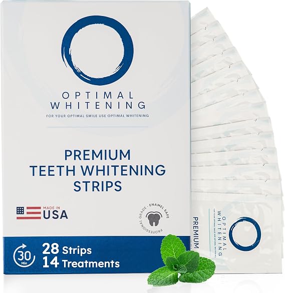 Teeth Whitening Strips for Sensitive Teeth | 14-Day Full Treatment Whitening Kit | Fast-Acting Whitening | Removes Tough Stains | Easy to Use, Comfortable Fit | Self Care & Personal Care Products