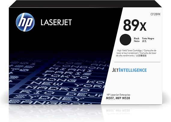 HP 89X Black High-Yield Toner Cartridge | Works with LaserJet Enterprise M507, MFP M528 | CF289X
