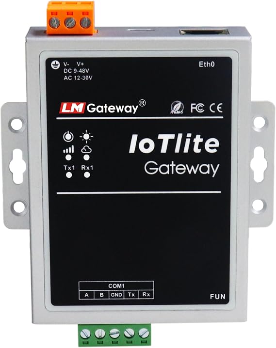 LM Gateway 101 IoTLite WiFi | IoT Data to the Cloud,Support for Modbus, BACnet, OPC UA, IEC 104, MQTT Protocols,RS485& LAN& WiFi
