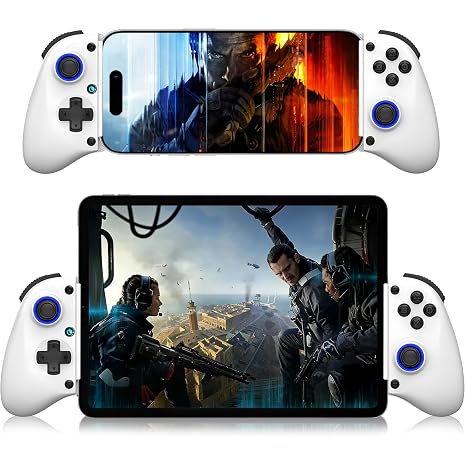 Phone Controller for iPhone, iPad, Android Phone, Tablet, PC, Switch 2, Mobile Game Controller with Hall Trigger, Turbo, Programming, Vibration, Wireless Handheld Gamepad Play Streaming, Cloud Gaming