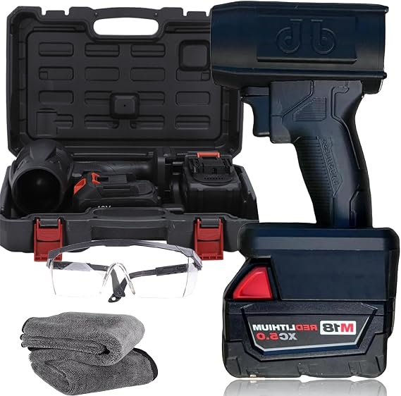 Storm Industries Jet Blower, 2026 New Upgrade Jet Blower 2.0, 1300000RPM Electric Cordless Leaf Blower, Handheld Turbo Blower for Car Drying, Camping, Patio Cleaning (for Dewalt Batteries)