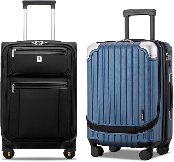 LEVEL8 Softside and Harshell Carry On Luggages with Laptop Compartment