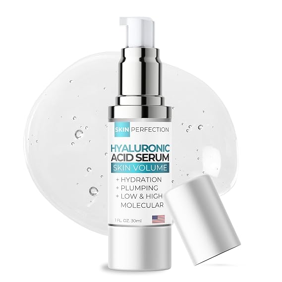 100% Pure Hyaluronic Acid Serum for Face, Dual Molecular, Anti Aging, 1 oz