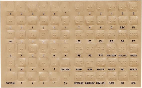 Braille Overlays for Computer Keyboards