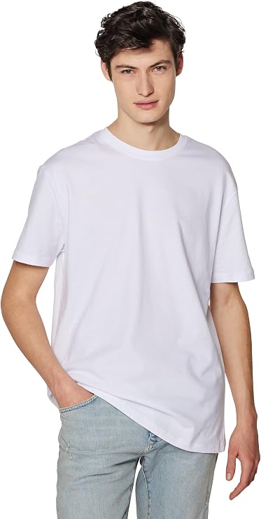 White Basic T-Shirt Loose Fit/Bol Comfortable Cut 066249-620