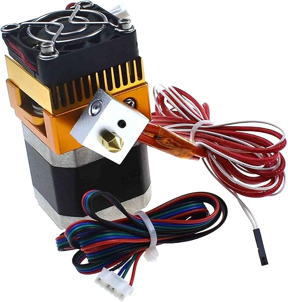 All Metal MK8 Extruder, 3D Printer Extruders Hotend Kit with 0.2/0.3/0.4/0.5mm Nozzle Print Head for 3D Printer 1.75mm Filament Supported (MK8 Extruder)