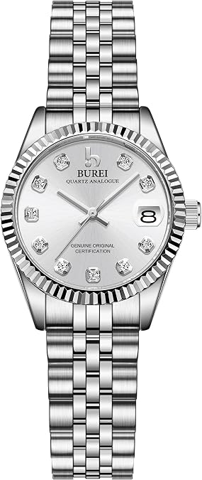BUREI Women's Watch Analog Quartz Movement,Stainless Steel Bracelet Fashion Ladies Watch, Gifts for Women