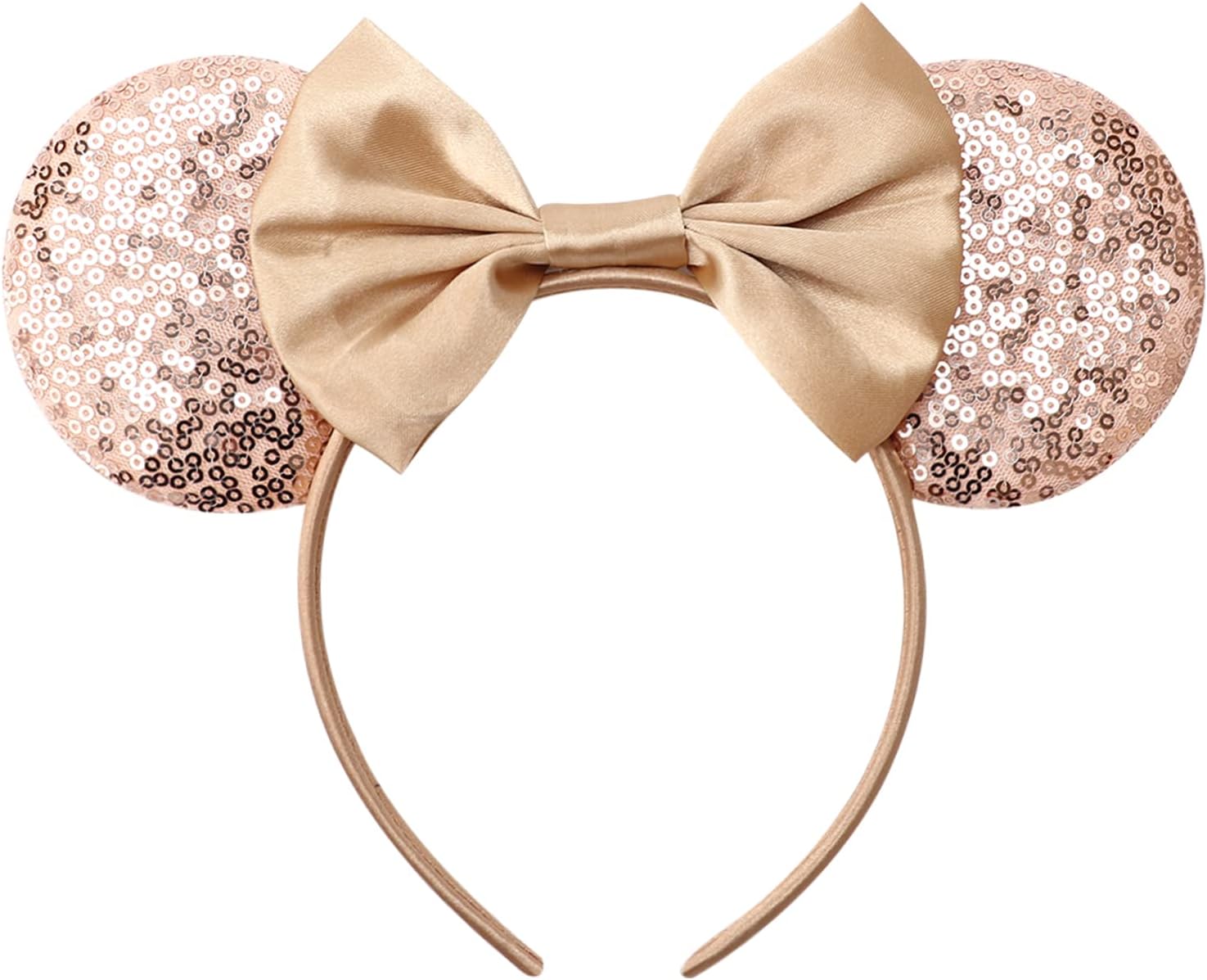 AQOKKA Mouse Ears Headbands with Bow Minnie Ears Cosplay Costume Hair Accessories for Women Birthday Party Decoration