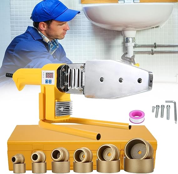 Plastic Pipe Welding Machine,Pe/Pb/Ppr Pipe Fusion Welder,0-320C Adjustable,Electronic Thermostatic Water Pipe Hot Melter (3sets)