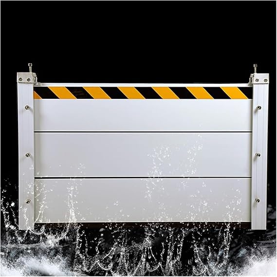 SRNSAEB Aluminium Stable Flood Protection Barrier, 40cm/ 60cm Height Removable Flood Barrier Shield for Heavy Rain Flood, for Doorway/Garage/Apartment/Malls (Color : H 60cm/2.0ft, Size : L 1m/3.3ft)