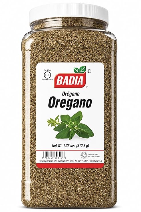 Badia Oregano Whole, 1.35 Pound Dried Oregano Leaves, Herb Seasoning Aromatic and Flavorful, Food Service Size
