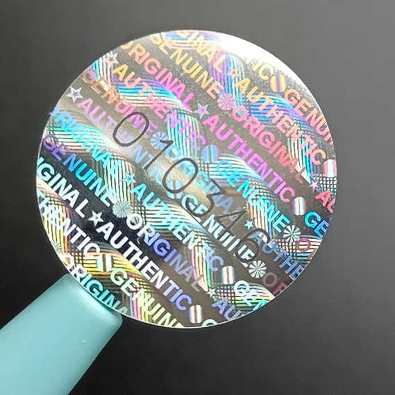 GQYH Round Tamper Evident Stickers - High Security Void Seal Genuine Authentic Hologram Labels with Unique Sequential Serial Numbering - Circle Tamper Proof Stickers (320pcs)