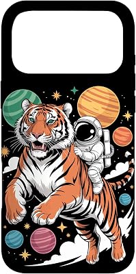 Tiger Astronaut Tigers Planets Solar System Case for iPhone 17 Pro Max