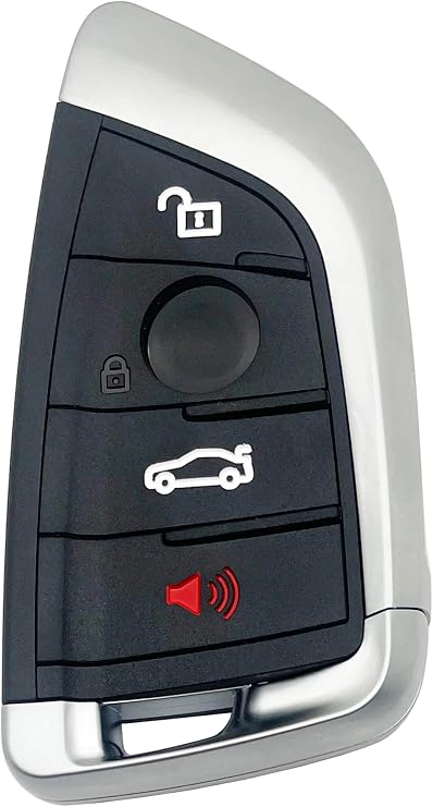 Horande 4 Buttons Replacement Key Fob Cover fit for BMW X1 X2 X3 X5 X6 M5 M6 M40i X5M 1 2 5 6 7 Series 530i 320 325I Keyless Entry Key Fob Shell (Black)