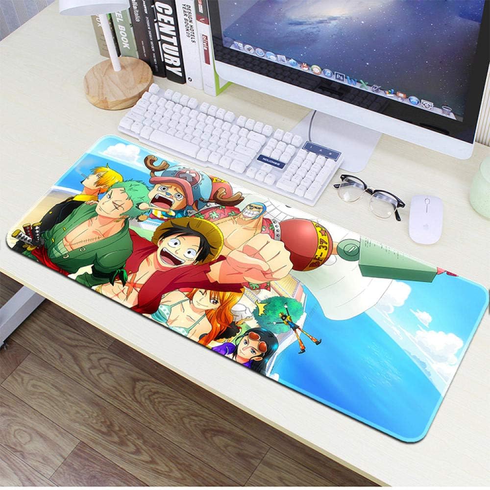 One Piece Professional Game Mouse Pad Anti Slip Rubber Base Stitched Edges Large Desk Mat mice and Keyboard mat HD Printing Mouse pad for Gaming, PC, Laptop, Desk