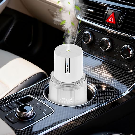 Smart Car Aroma Diffuser | 100ml Essential Oil Diffuser with Lavender Scent | 3-Mode Car Diffuser |Strong Scent Car Freshener | Car Air Fresheners for Men Women (White)