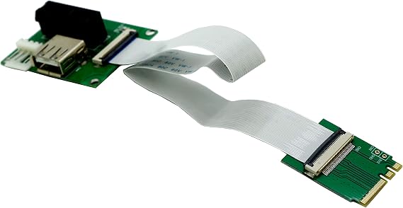 Sintech PCI-E Express X1/UB to M.2 A/E Key Adapter Card with FPC Cable
