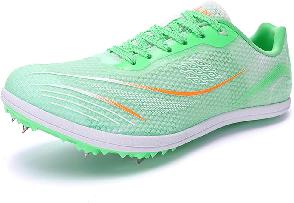 Track and Field Shoes Mens Women 6 Spikes Running Racing Shoes for Boys and Girls Kids Jumping Sprinting Athletic Training