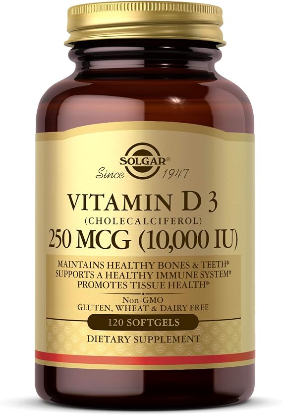 Solgar Vitamin D3 (Cholecalciferol) 10,000IU 120 Softgel