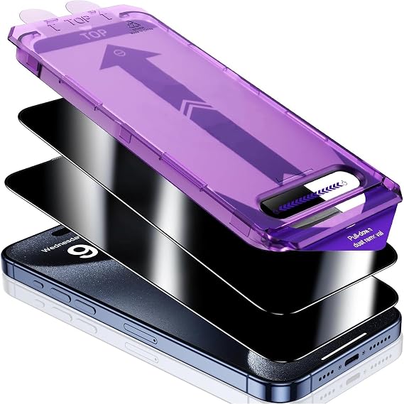 teknosepetim iPhone 15 Pro Max Hayalet Cam Ekran Koruyucu Tam Kaplayan Otomatik Hizalamalı Cam