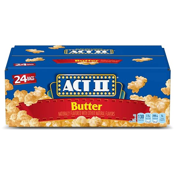 Act II Butter Microwave Popcorn, 2.75 oz. Bags (Pack of 24)