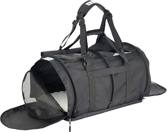 SturdiBag Pro 3.0 Pet Travel Carrier for Cats and Dogs Soft-Sided with Safety Clips and Seatbelt Straps for Car Travel | XXL, Black
