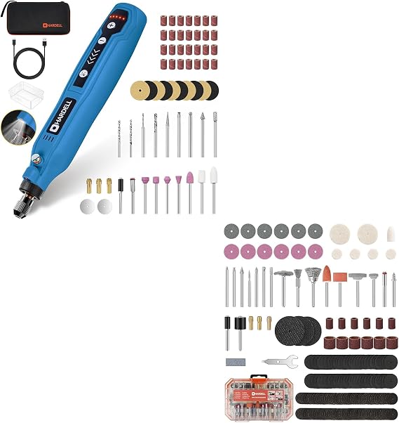 HARDELL Mini Cordless Rotary Tool & 230pcs Rotary Tool Accessories
