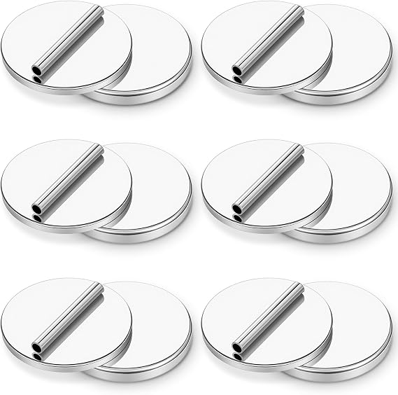 6 Pairs Mini Magnetic Pin Brooch Converters Magnetic Metal Pin Backs Clothing Magnet Buckle Magnet Metal Lapel Pins Brooch Holder Converter for Hijab Scarf Shawl Thin Fabric Invisible Christmas