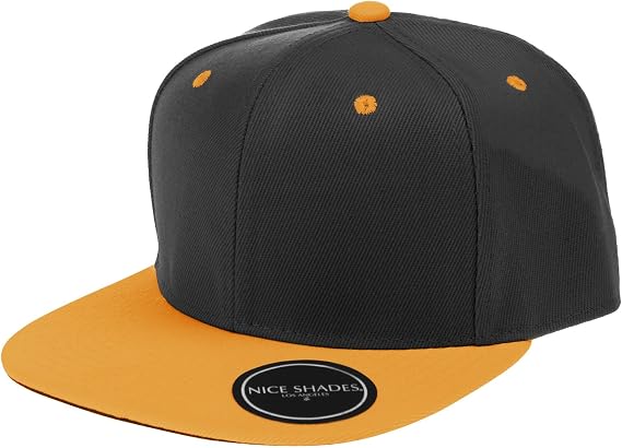 Classic Flat Bill Visor Blank Snapback Hat Cap with Adjustable Snaps