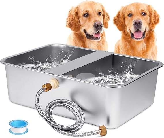 6 Gallon Automatic Dog Water Bowl Dispenser Outdoor Dog Waterer
