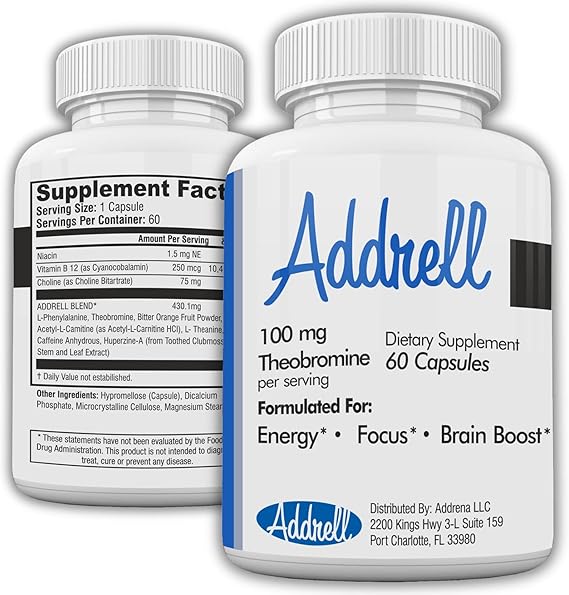 Addrell Energy Stimulant Pills- Natural Brain Alternative Adults