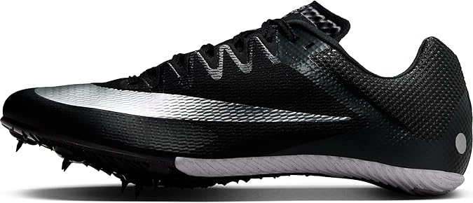 Nike Zoom Rival Sprint Track & Field Sprinting Spikes, Black/Metallic Silver Black, 7.5