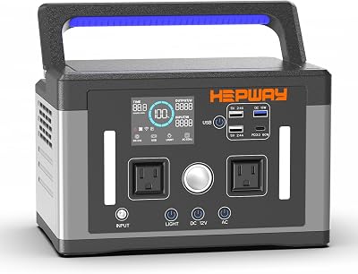 Portable Power Station, 700W 1000W Peak 577Wh Backup Battery Solar Generator Pure Sine Wave with 120V AC Output Car Outlets PD 60W QC3.0 Power Supply Bank for Camping, RVs,Blackout, CPAP