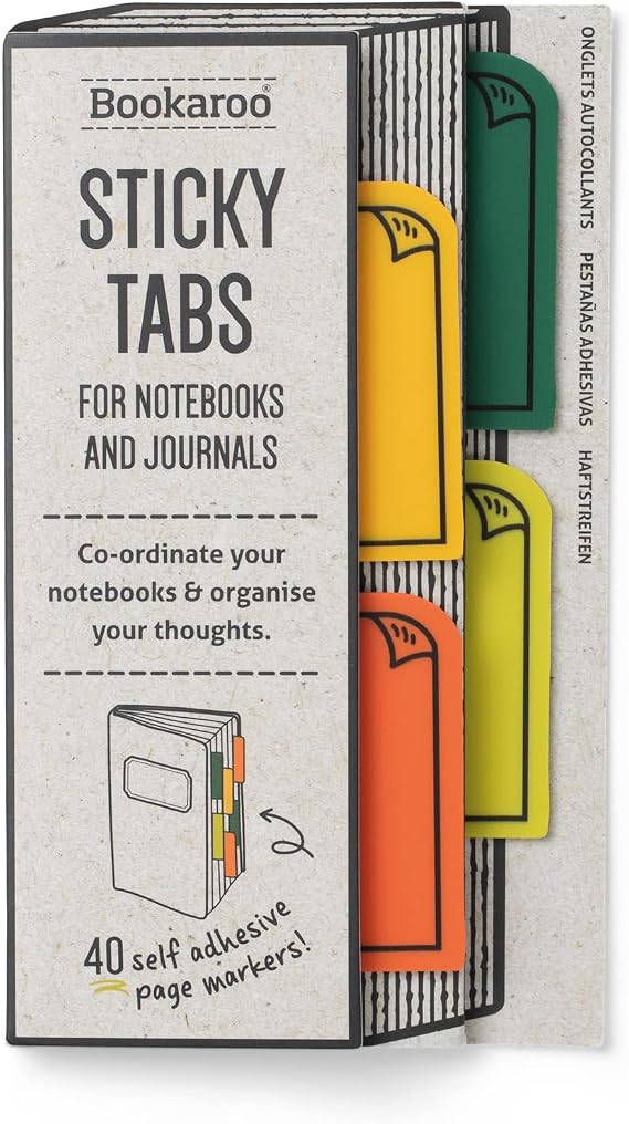 IF Bookaroo Sticky Tabs - Greens, White