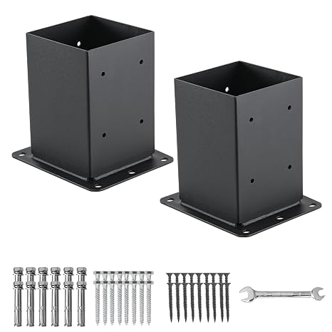 4"x 4" Post Base 2 Pcs|(Inner Size 3.6x3.6) Post Anchors|