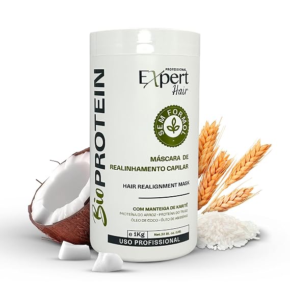 Bio Protein Botox Hair Treatment - Formaldehyde-Free Straightening, Anti-Frizz Keratin with Organic Keratin for Sleek Hair, 1kg