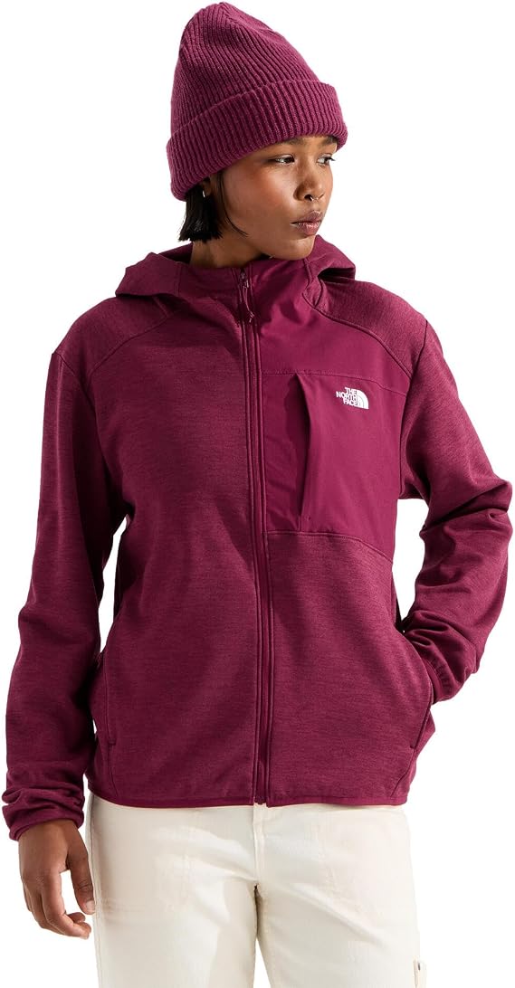 THE NORTH FACE Women's TNF Performance Fleece Full Zip Hoodie | Lightweight Hooded Top, Elastic Binding & Zip Pockets