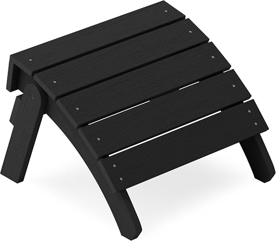 YEFU Folding Adirondack Ottoman Outdoor, Black
