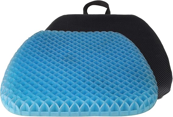 FOMI Thick Premium All Gel Orthopedic Seat Cushion | (16.5" x 18") | Large Comfortable Pad for Car, Office Chair, Wheelchair, or Home | Pressure Sore Relief, Prevents Sweaty Bottom | Portable